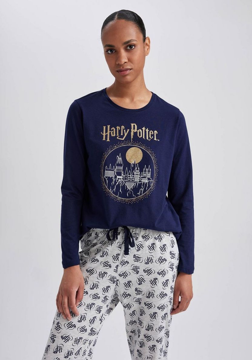 Shop DeFacto X Styli Harry Potter Long Sleeves T-Shirt Cuffed