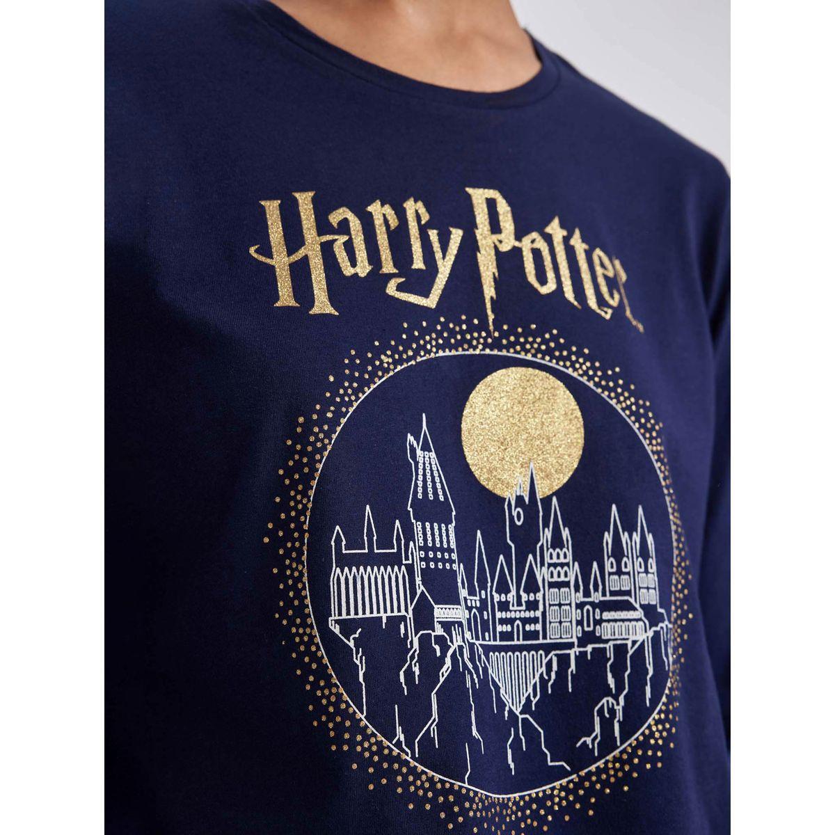 DeFacto X Styli  Harry Potter Long Sleeves T-Shirt & Cuffed Pyjama Set-women-clothing-nightwear-pyjamas-longsets-image-6
