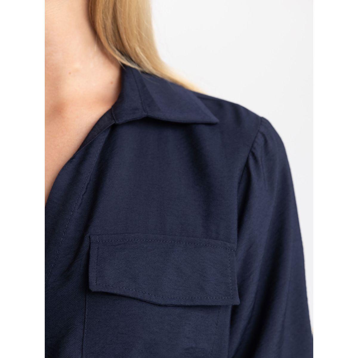 DeFacto X Styli  Solid Button Placket Belted Shirt Midi Dress-women-clothing-dresses-image-5