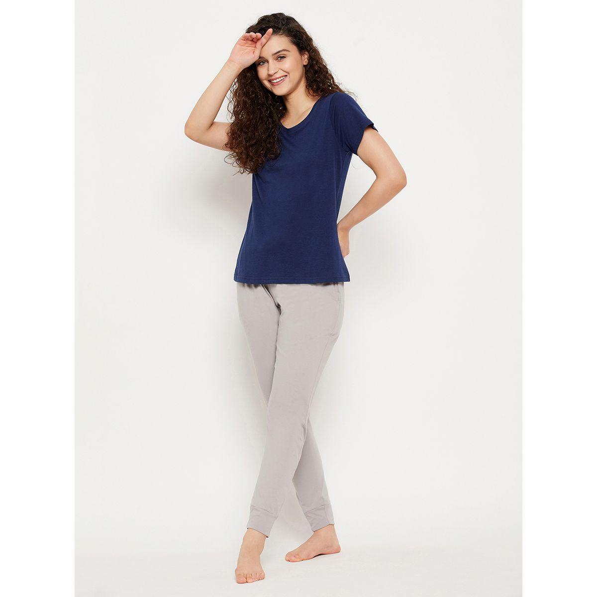 تيشيرت أساسي بياقة دائرية وأكمام قصيرة كلوفيا × ستايلي-women-clothing-tshirts-image-5
