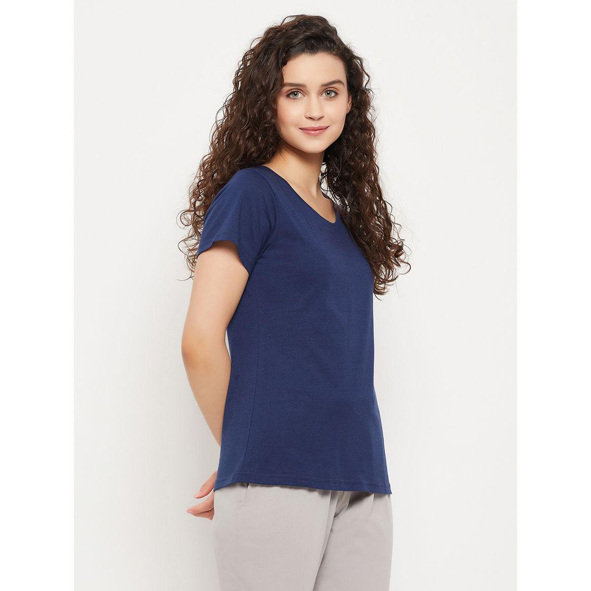 Clovia X Styli  Basic Round Neck T-Shirt-women-clothing-tshirts-image-5
