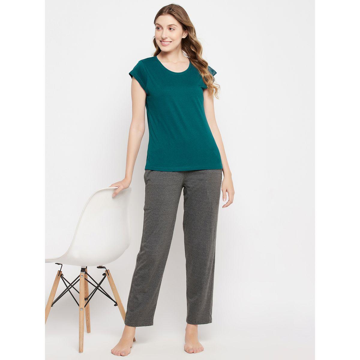 Clovia X Styli  Basic Round Neck T-Shirt-women-clothing-tshirts-image-2