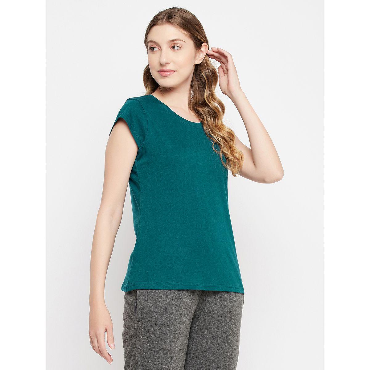 Clovia X Styli  Basic Round Neck T-Shirt-women-clothing-tshirts-image-5