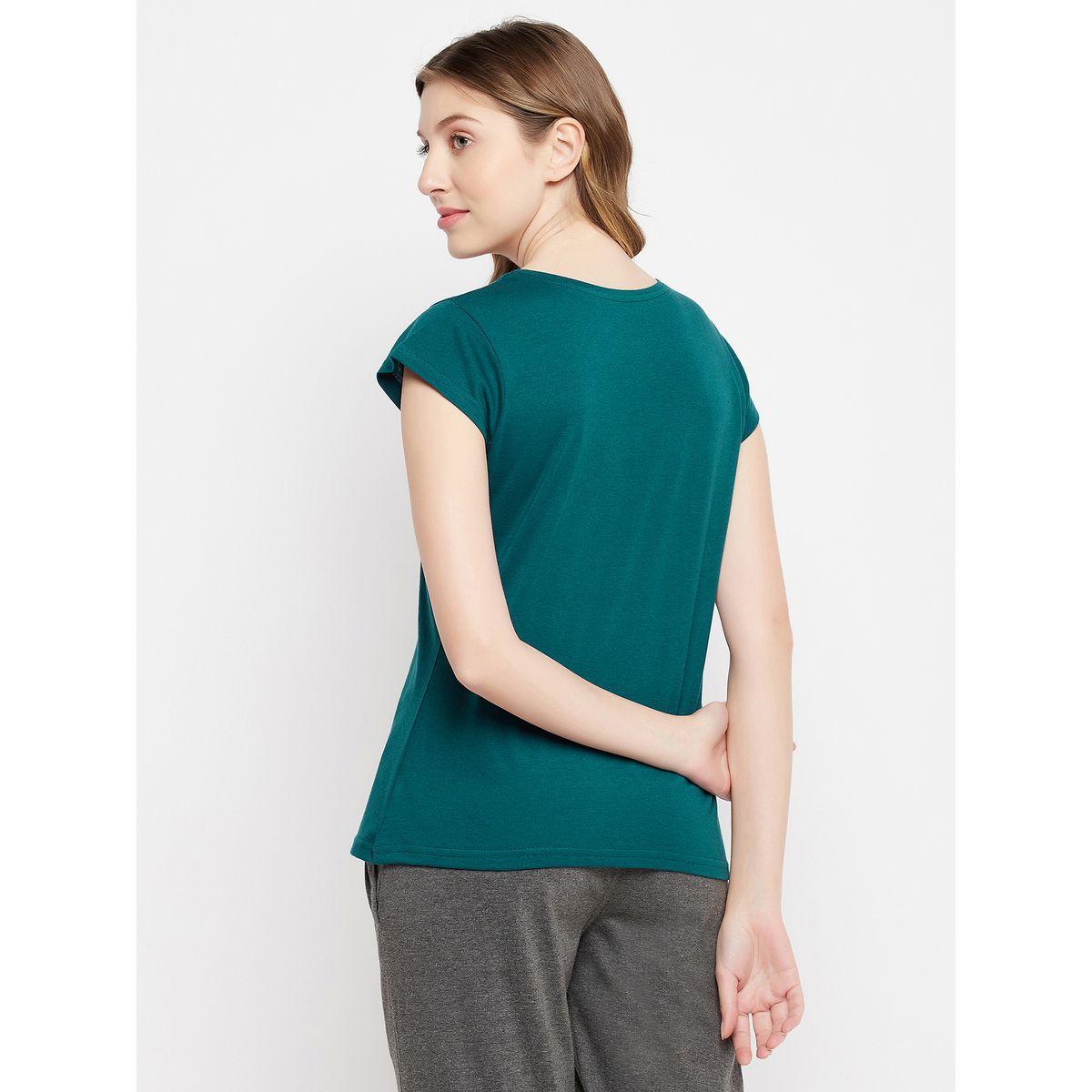 Clovia X Styli  Basic Round Neck T-Shirt-women-clothing-tshirts-image-6