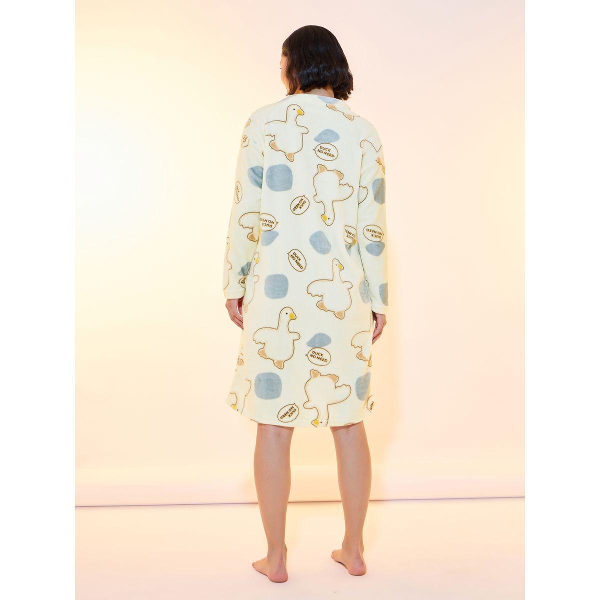 قميص نوم فليس مطبع بالكامل-women-clothing-nightwear-nighties-image-4