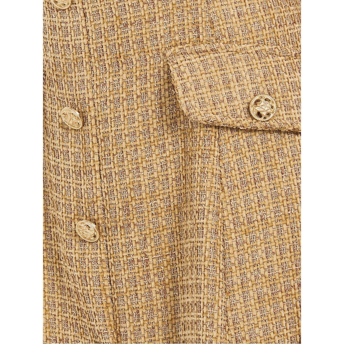 Styli Tweed A-Line Midi Dress with Button Detail-women-clothing-dresses-image-3