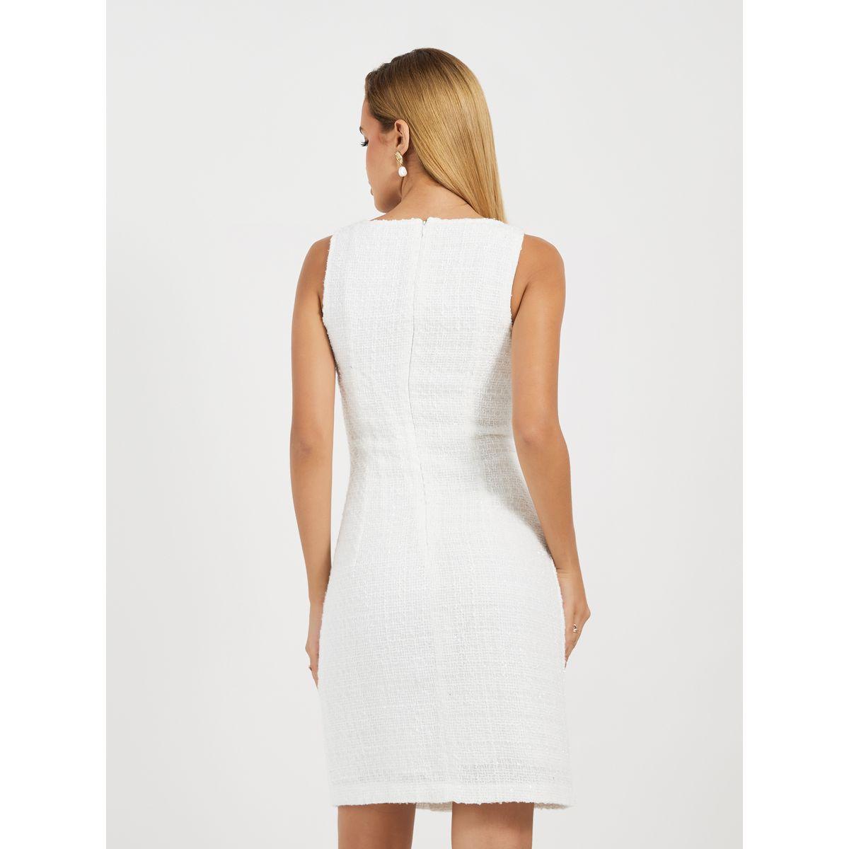 Styli Sleeveless Tweed Mini Dress with Buttons-women-clothing-dresses-image-4