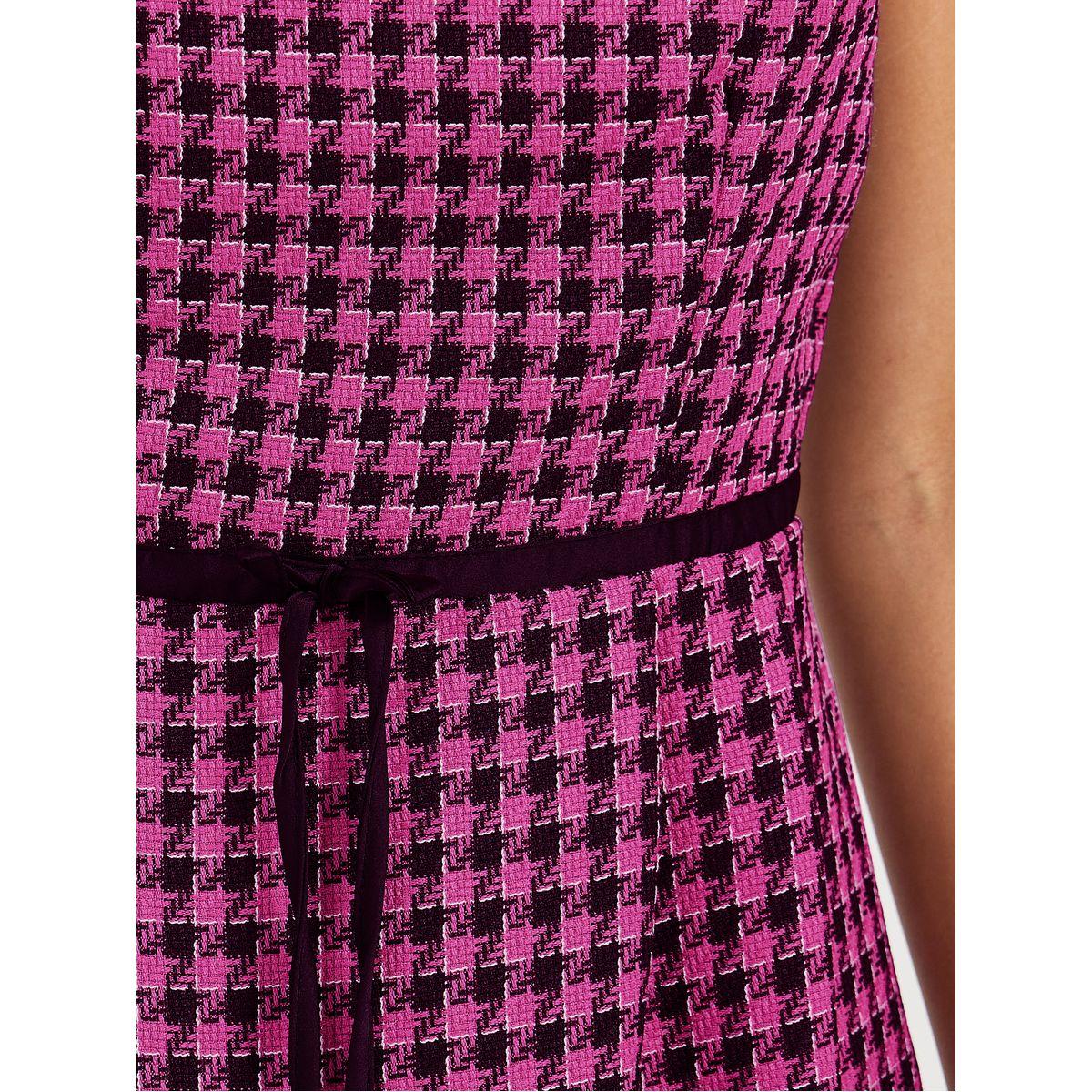 Styli Checked Boat Neck Sleeveless Bodycon Midi Dress-women-clothing-dresses-image-3