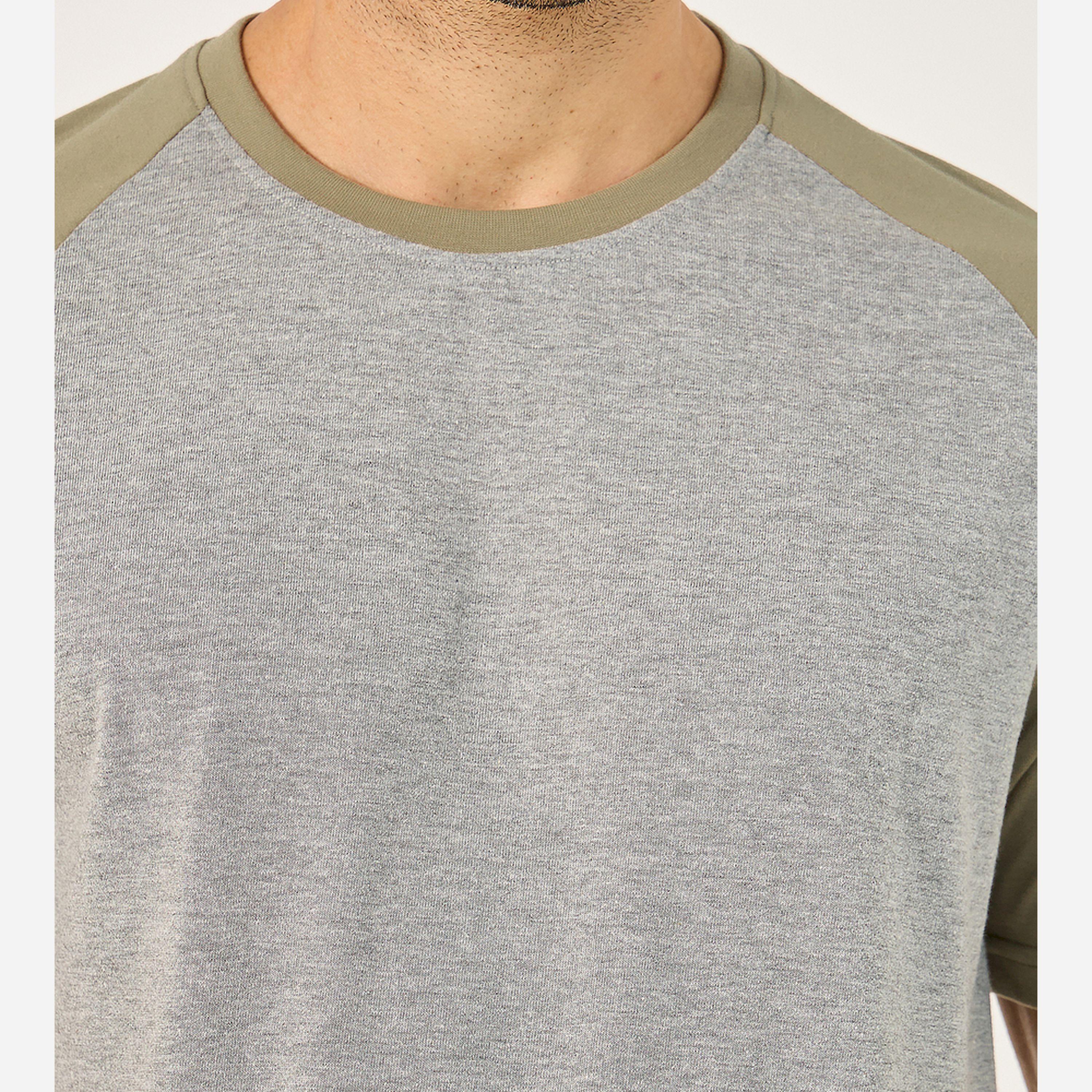 Styli Unwind Color Block Raglan Sleeve T-Shirt And Printed Pyjama Set-men-clothing-nightwear-sets-image-3
