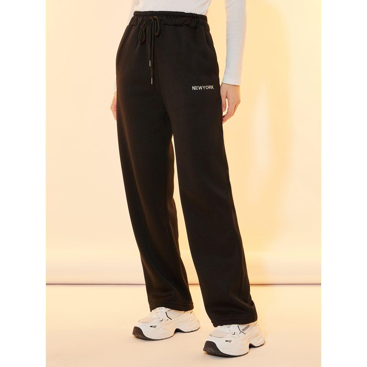 Take Two Embroidered Text Straight Leg Joggers-women-clothing-bottoms-joggers-image-2