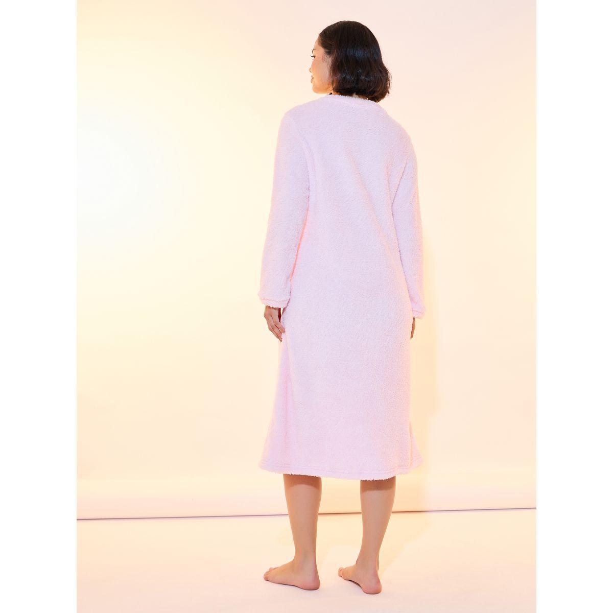 Styli Love Embroidery Detail Fleece Nightdress-women-clothing-nightwear-nighties-image-4