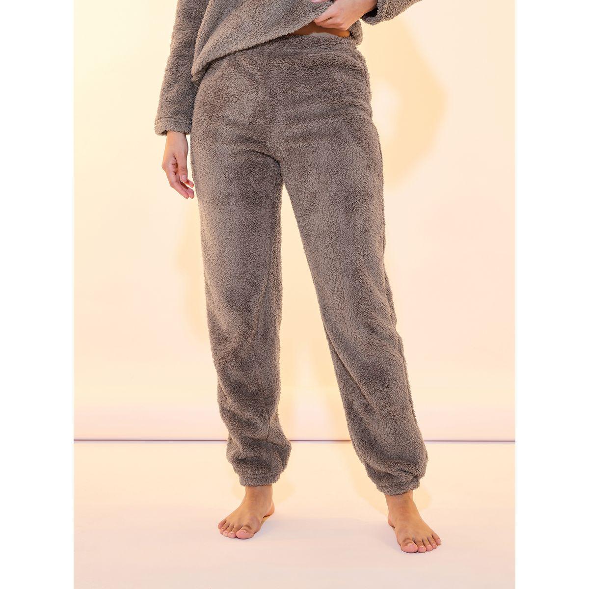 Styli Fleece Rabbit Ear Detail Hoodie & Straight Leg Pyjama Set-women-clothing-nightwear-pyjamas-longsets-image-6