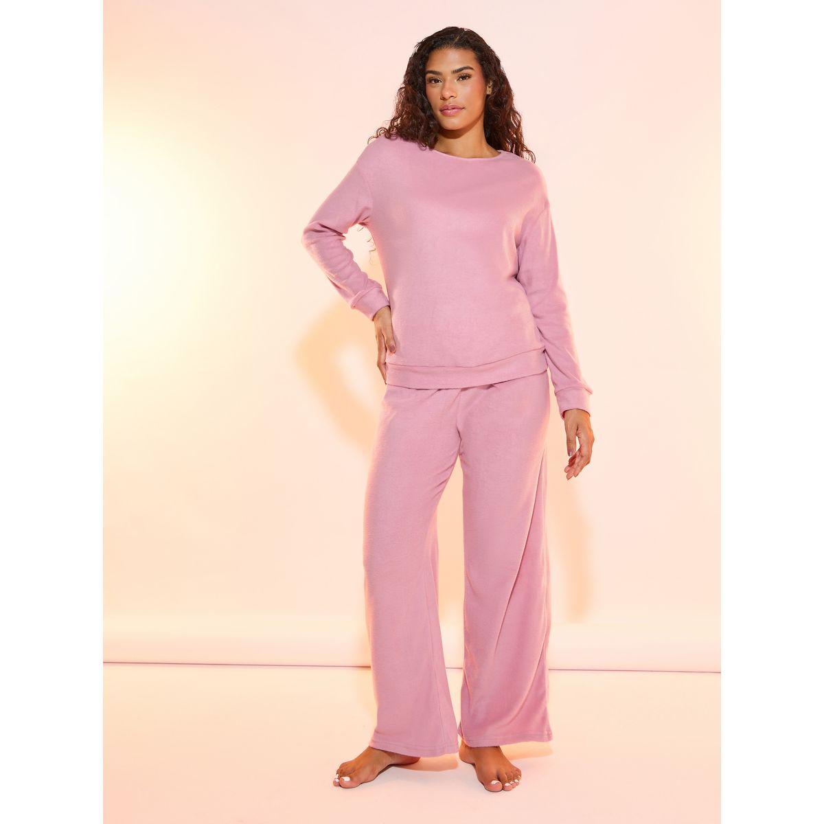 Take Two Solid Round Neck T-Shirt and Pyjama Set-women-clothing-nightwear-pyjamas-longsets-image-1