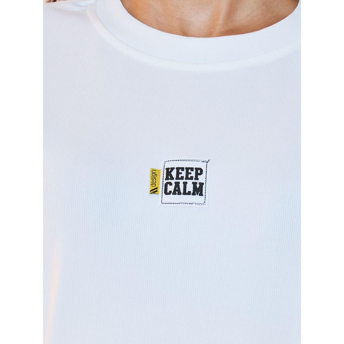 Styli Slogan Text Patch Detail Oversized T-Shirt-women-clothing-tshirts-image-3