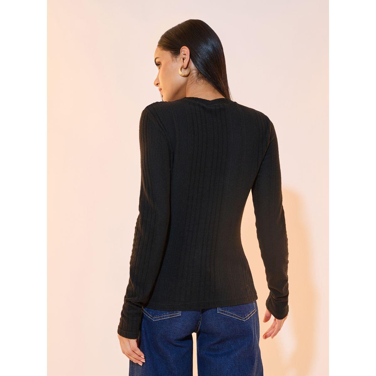 Styli Textured Long Sleeves Knit Top-women-clothing-shirtsandblouses-blouses-image-4