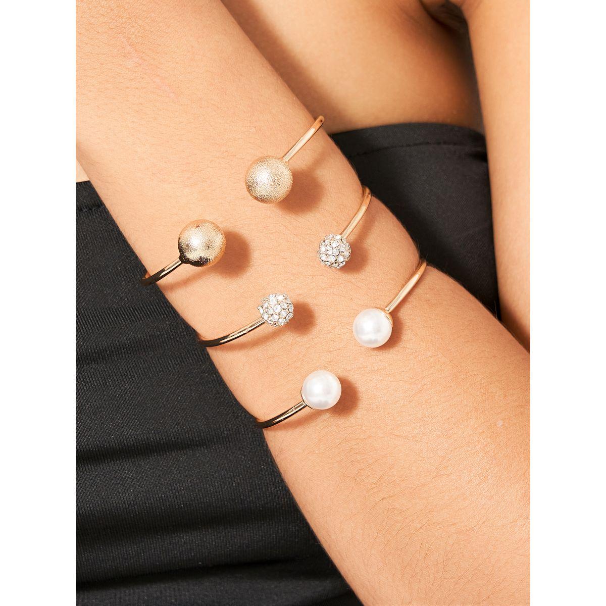 Styli Set of 3 - Embellished Open Cuff Bracelet-women-watchesandjewellery-jewellery-banglesandbracelets-image-1