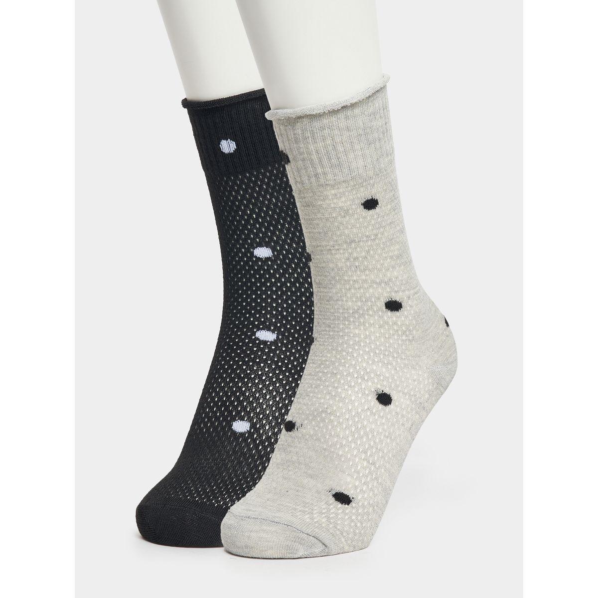 Styli Set of 2 - Polka Dot Print Socks-women-socksandstockings-image-4