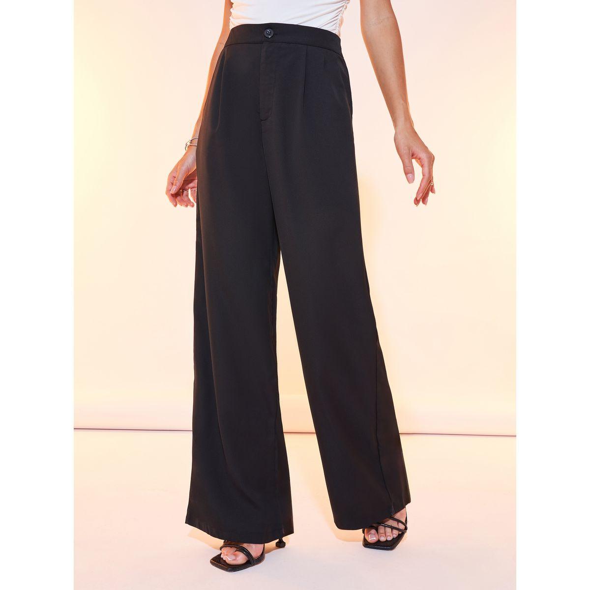 Styli Solid Wide Leg Pants-women-clothing-bottoms-trousers-image-2