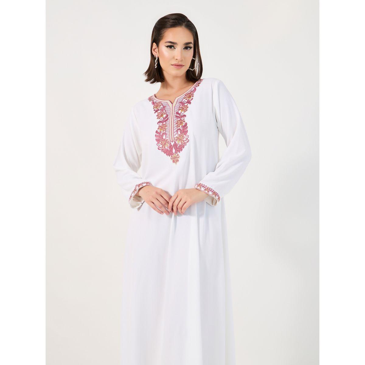 Styli Embroidered Notch Neck Jalabiya-women-arabicclothing-jalabiyas-image-5
