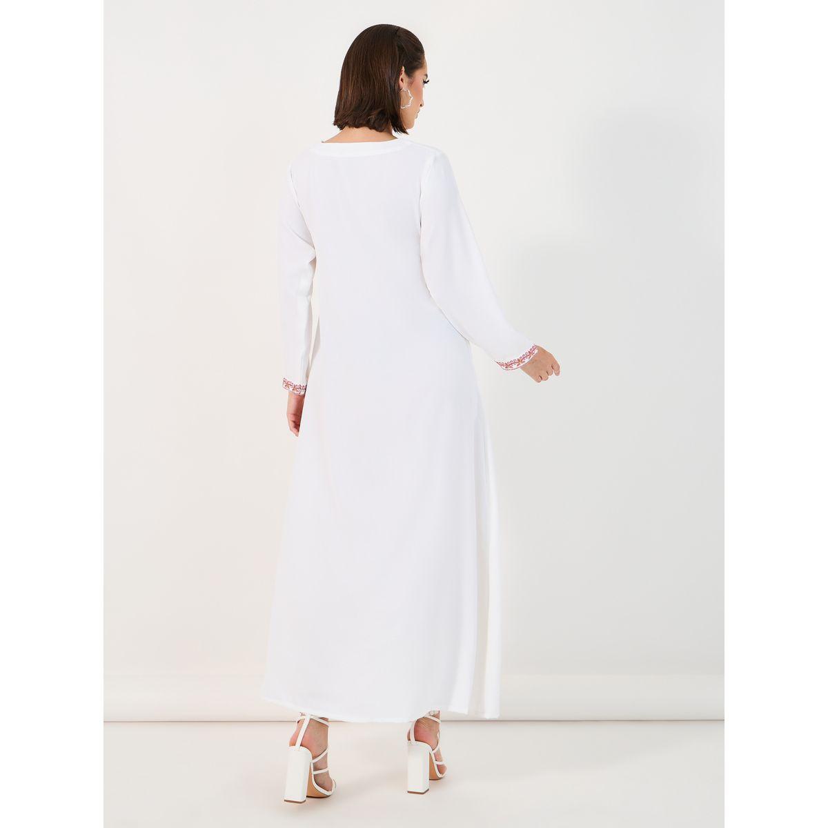 Styli Embroidered Notch Neck Jalabiya-women-arabicclothing-jalabiyas-image-6