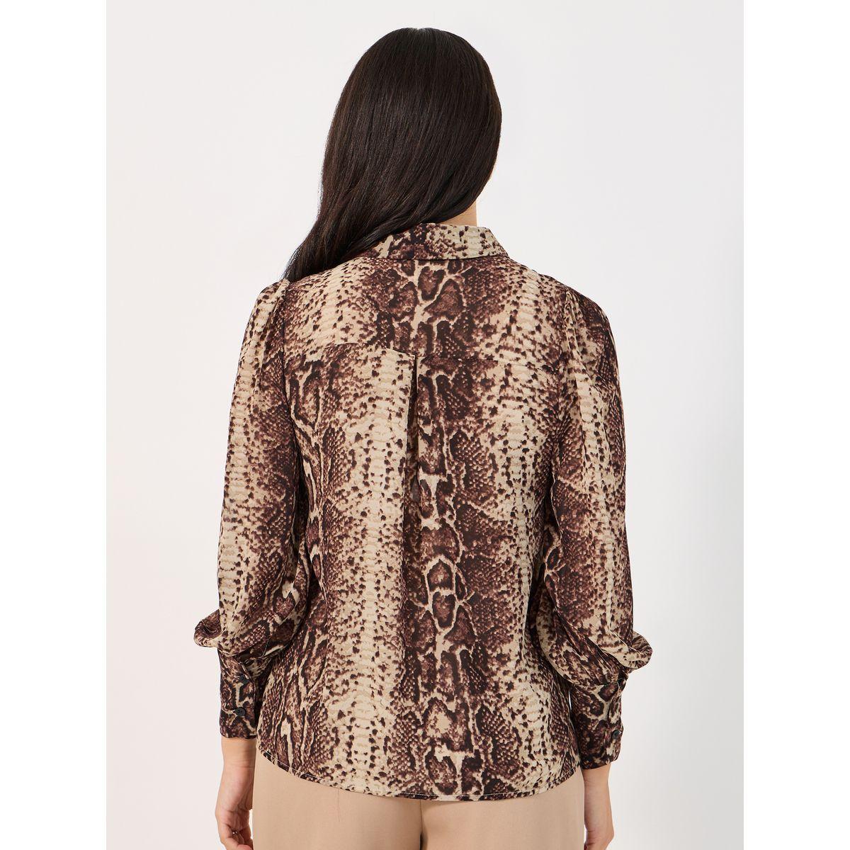 بلوزة بطبعة ليوبارد وأكمام بالون-women-clothing-shirtsandblouses-shirts-image-4