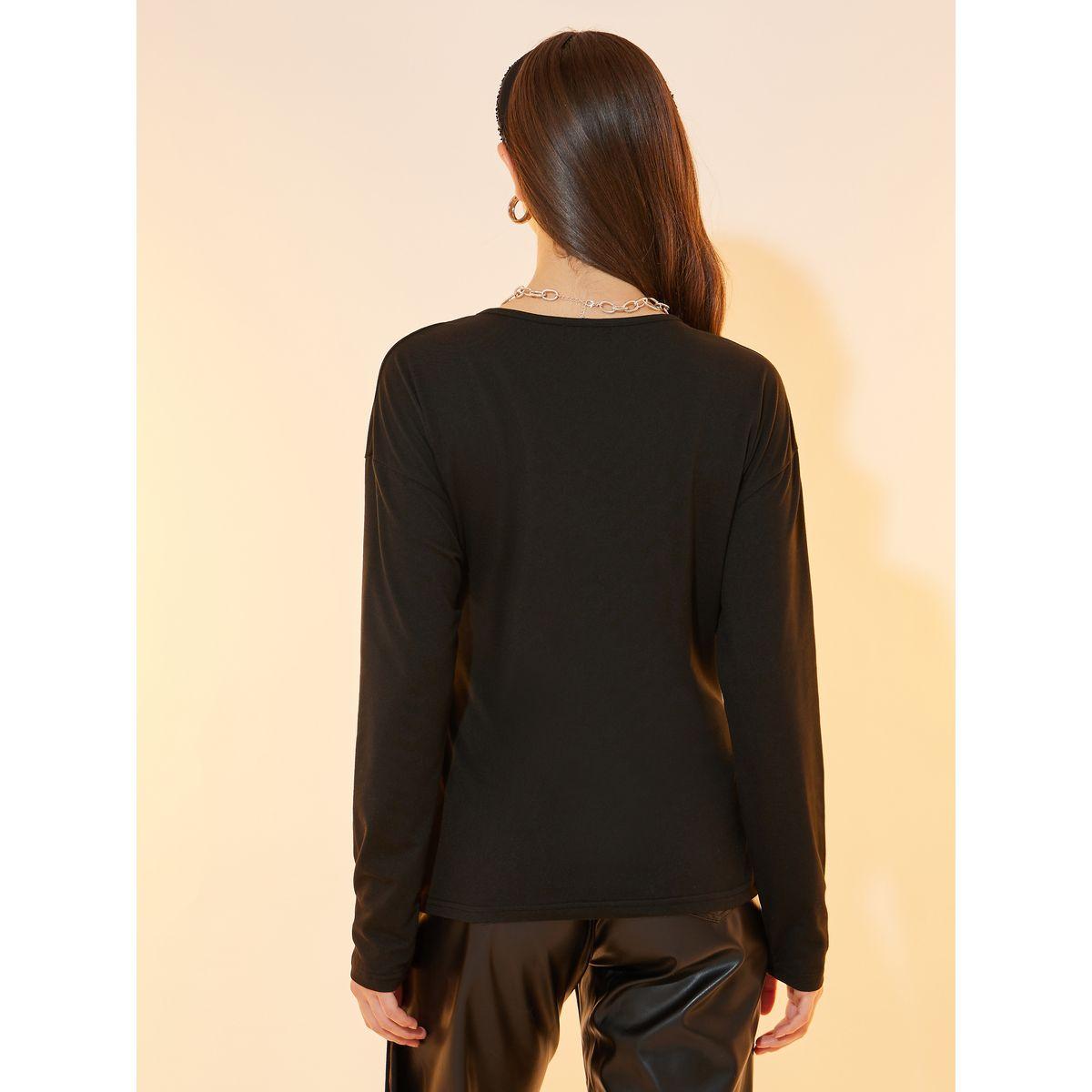 Styli Solid Long Sleeve Knitted Wrap Top-women-clothing-shirtsandblouses-blouses-image-4