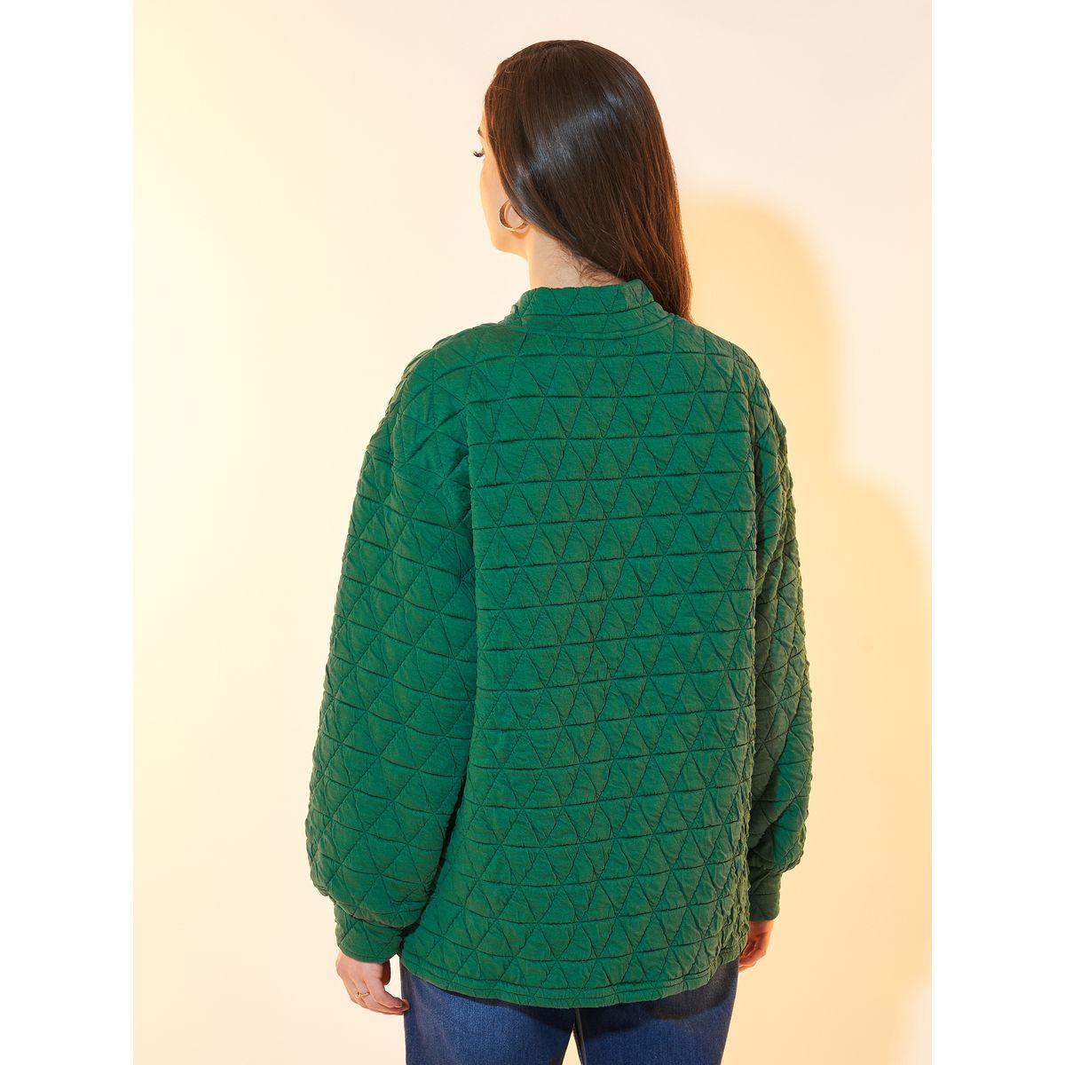 معطف سادة بقصة فضفاضة وسحَّاب غلق-women-winterwear-coatsandjackets-jackets-image-5