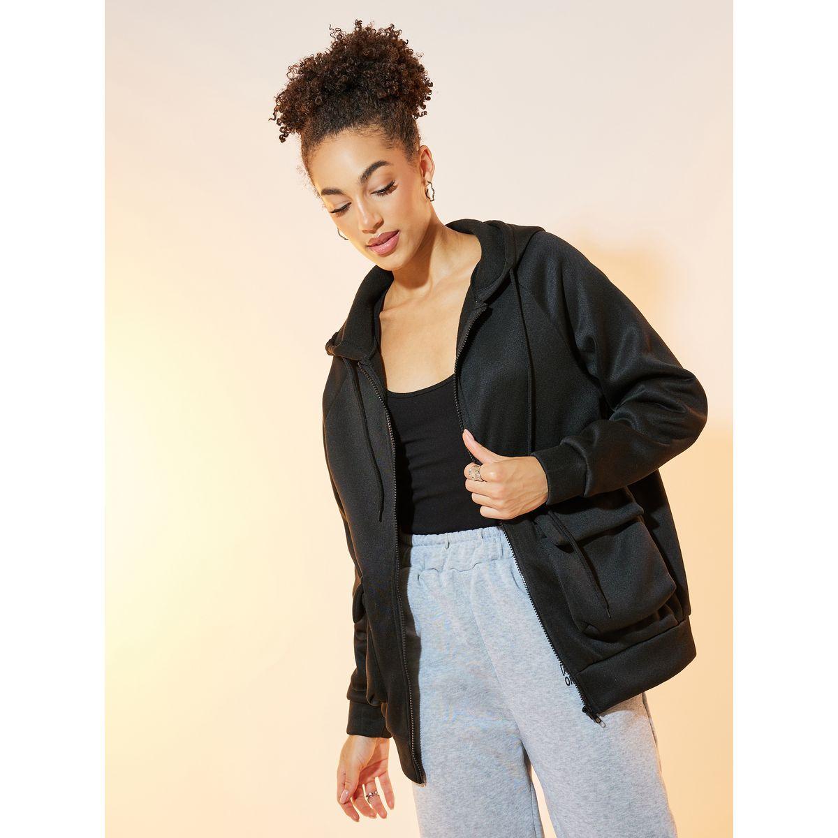 Styli Front Flap Pocket Hooded Jacket-women-winterwear-coatsandjackets-jackets-image-1