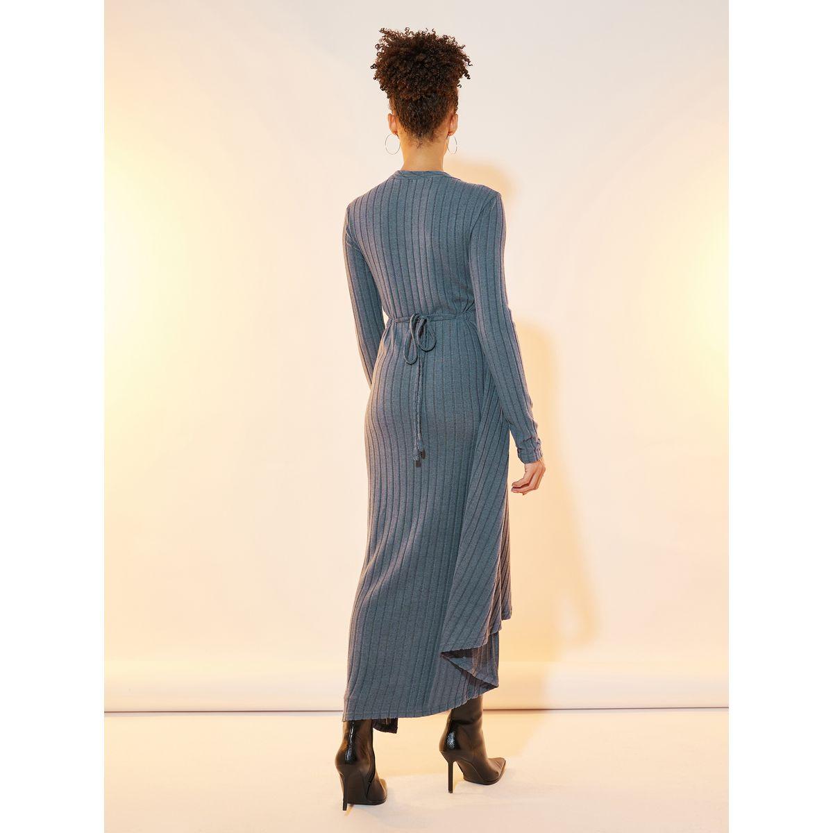 فستان طويل محبوك بحافة غير متماثلة الطول-women-clothing-dresses-image-6