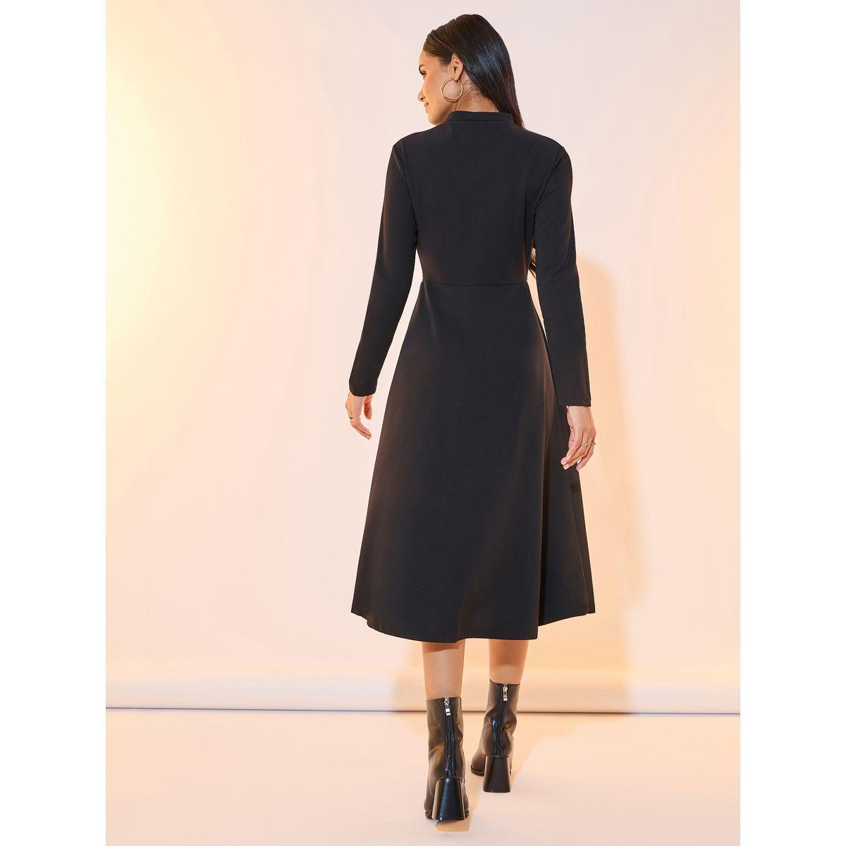 فستان ميدي سادة بأكمام طويلة-women-clothing-dresses-image-6