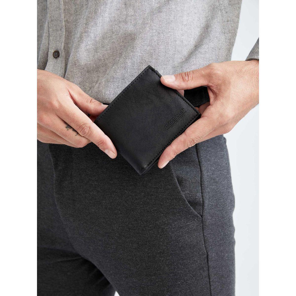 محفظة بطيتين غلق وجلد صناعي ديفاكتو × ستايلي-men-beltsandwallets-wallets-image-1