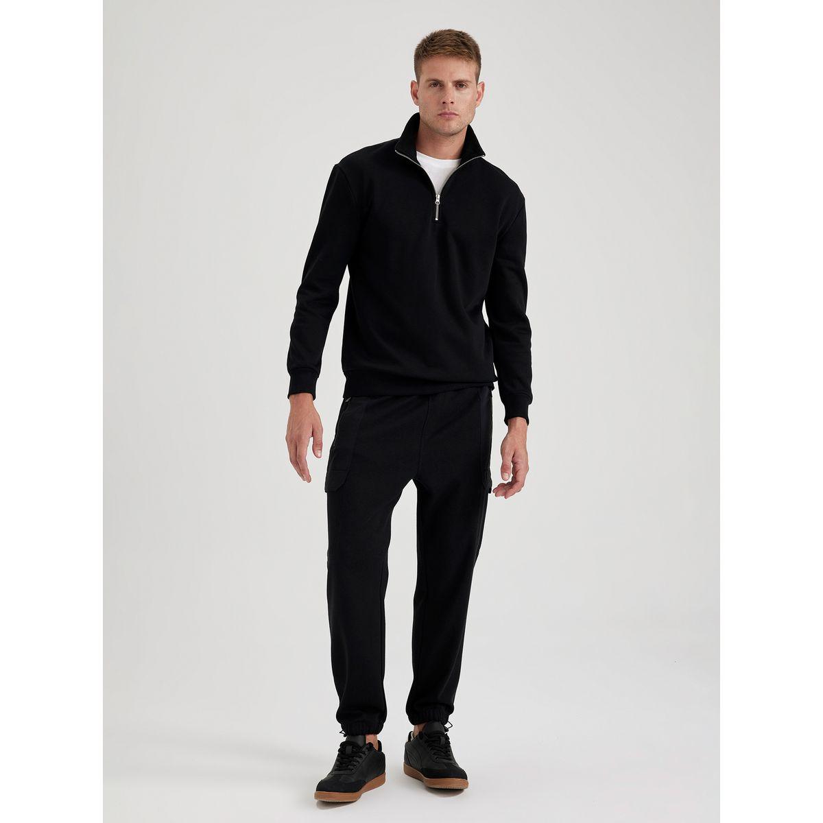 DeFacto X Styli  Regular Fit Pique Joggers with Zipper Pocket-men-clothing-bottoms-joggers-image-2
