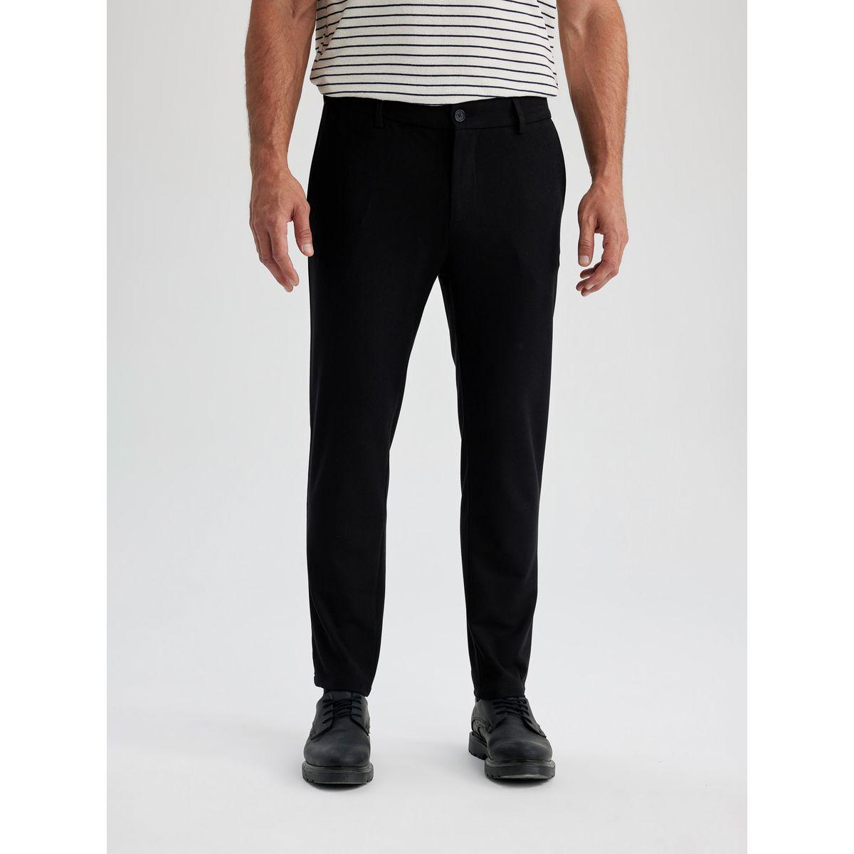 بنطال بنسيج قابل للتمدد مع قصة أرجل مستقيمة ديفاكتو × ستايلي-men-clothing-bottoms-trousersandchinos-trousers-image-1