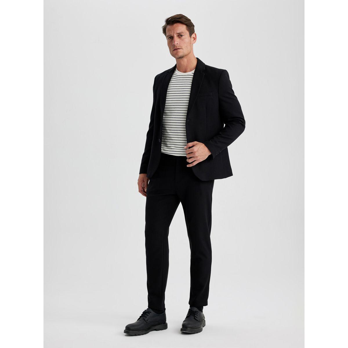 بنطال بنسيج قابل للتمدد مع قصة أرجل مستقيمة ديفاكتو × ستايلي-men-clothing-bottoms-trousersandchinos-trousers-image-4