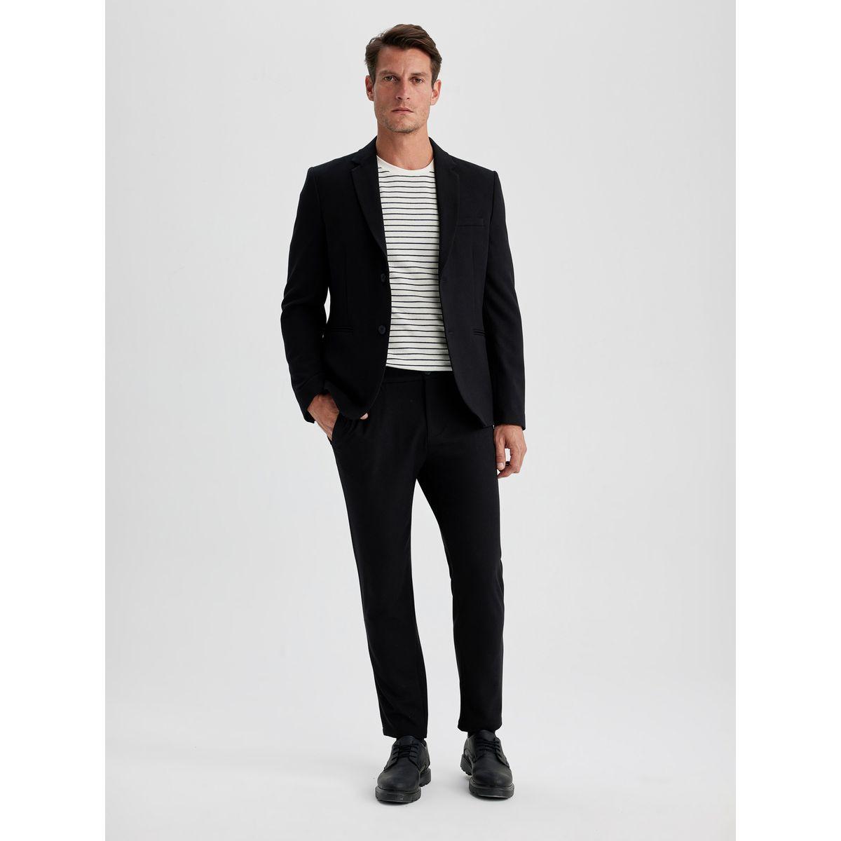 بنطال بنسيج قابل للتمدد مع قصة أرجل مستقيمة ديفاكتو × ستايلي-men-clothing-bottoms-trousersandchinos-trousers-image-5