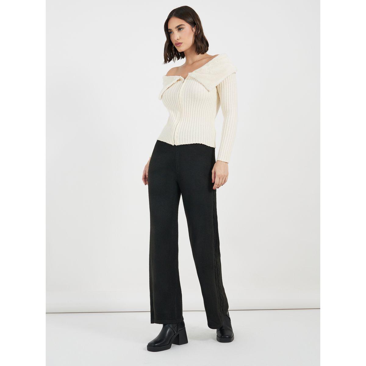 بنطال محبوك بأرجل واسعة-women-clothing-bottoms-trousers-image-3