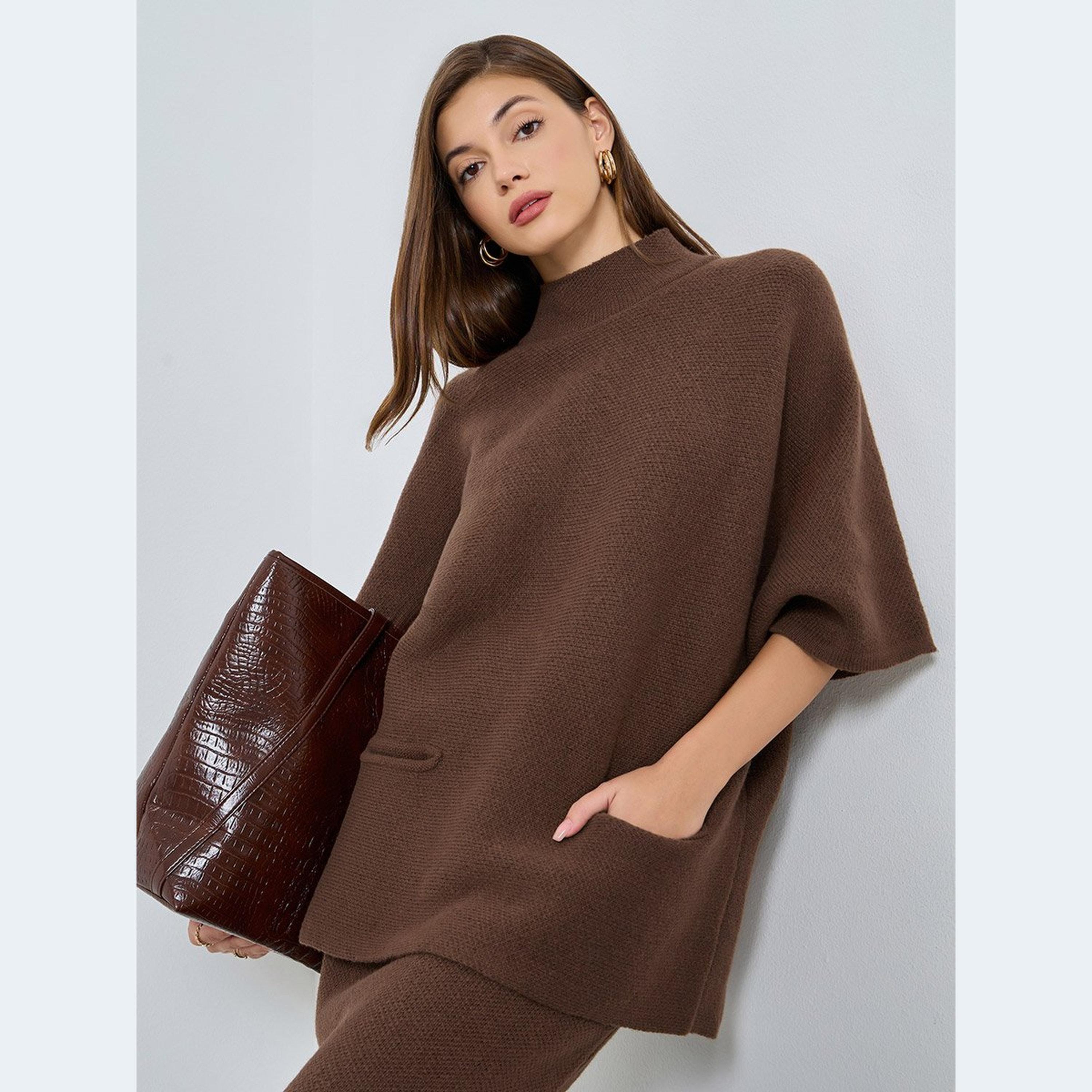 Styli Oversized Knit Sweater and Midi Skirt Co-Ords-women-clothing-coordsets-image-2