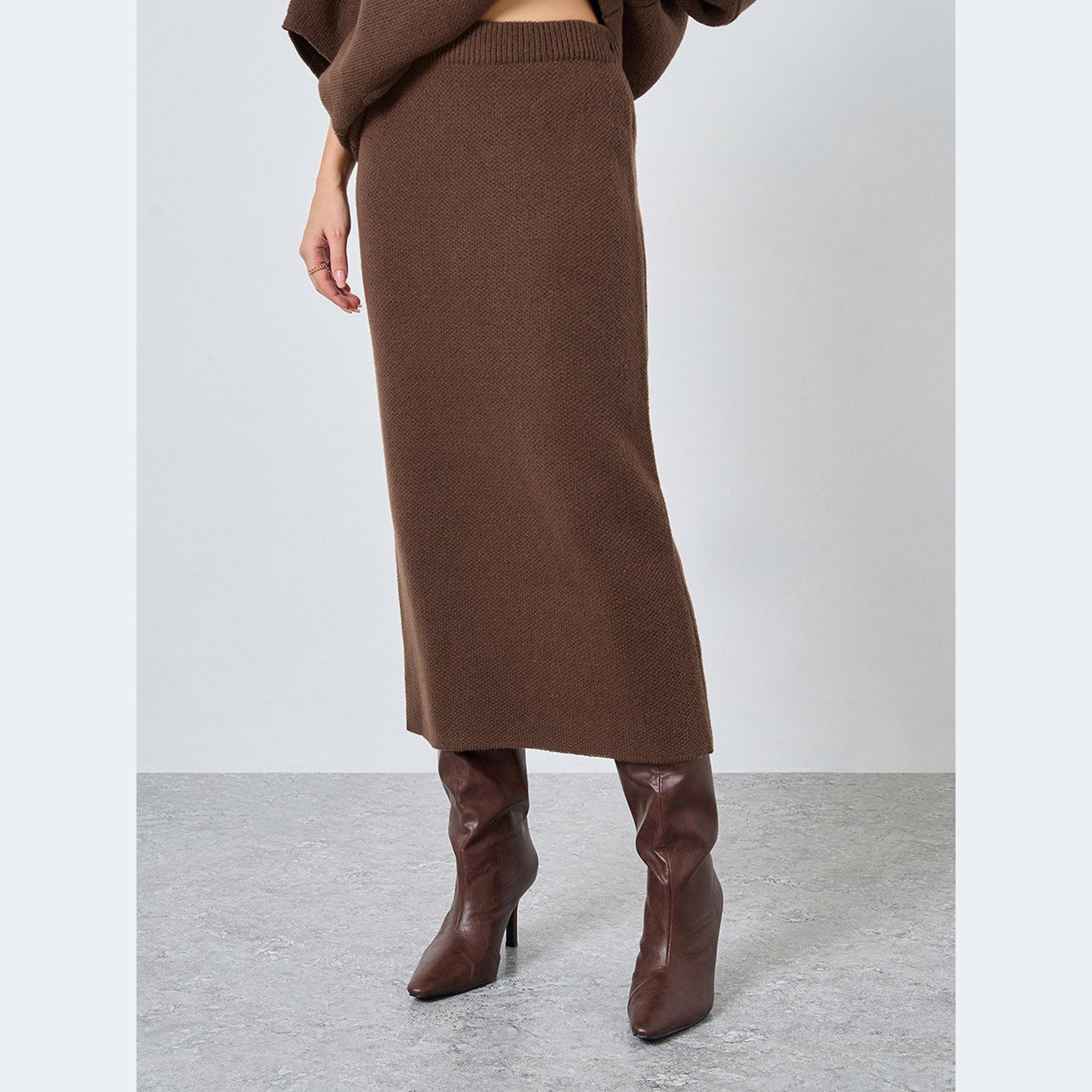 Styli Oversized Knit Sweater and Midi Skirt Co-Ords-women-clothing-coordsets-image-5