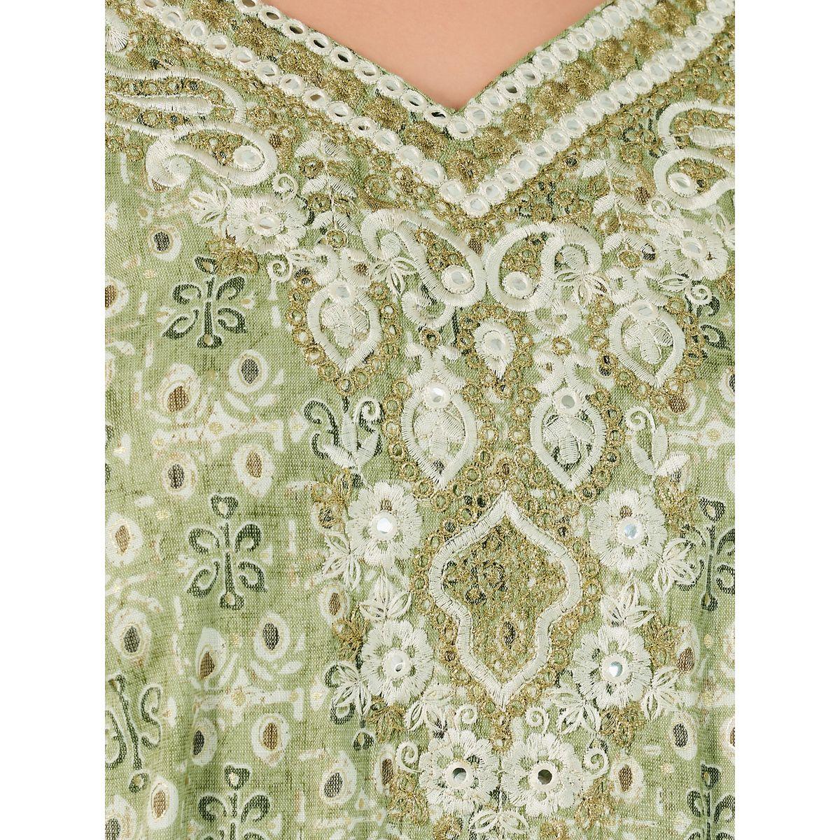 All-Over Print Embroidered A-Line Jalabiya-women-arabicclothing-jalabiyas-image-3