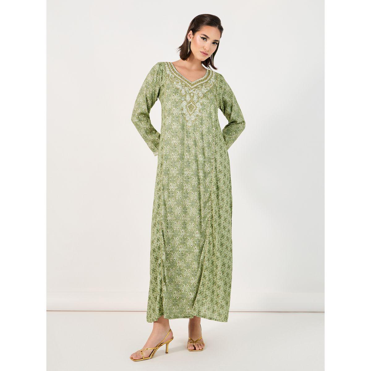 جلابية مطرزة على شكل حرف A بالكامل-women-arabicclothing-jalabiyas-image-4