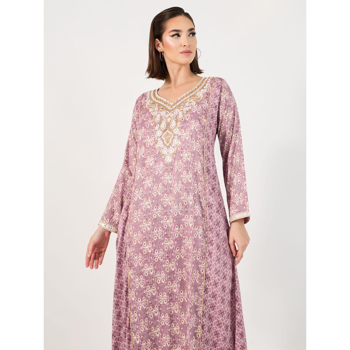 جلابية مطرزة على شكل حرف A بالكامل-women-arabicclothing-jalabiyas-image-5