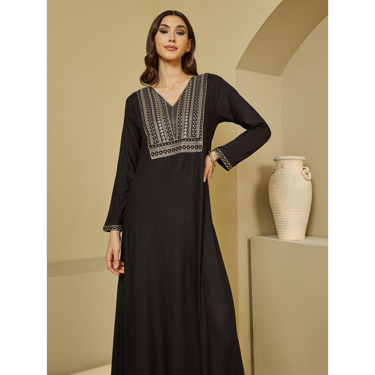 جلابية طويلة بتفاصيل مُطرّزة-women-arabicclothing-jalabiyas-image-2