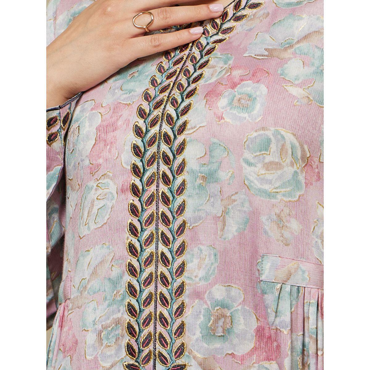 جلابية مُطرّزة بتفاصيل جانبية مُجمعة-women-arabicclothing-jalabiyas-image-4