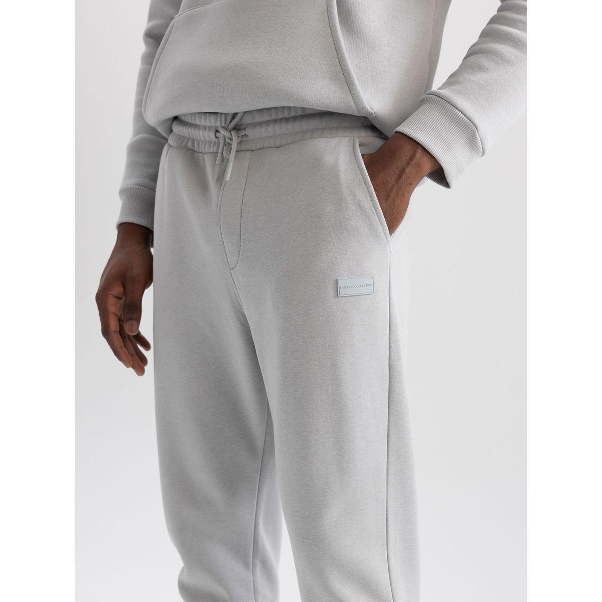 جوغر منسوج بقصة عادية ورباط خصر ديفاكتو × ستايلي-men-clothing-bottoms-joggers-image-4