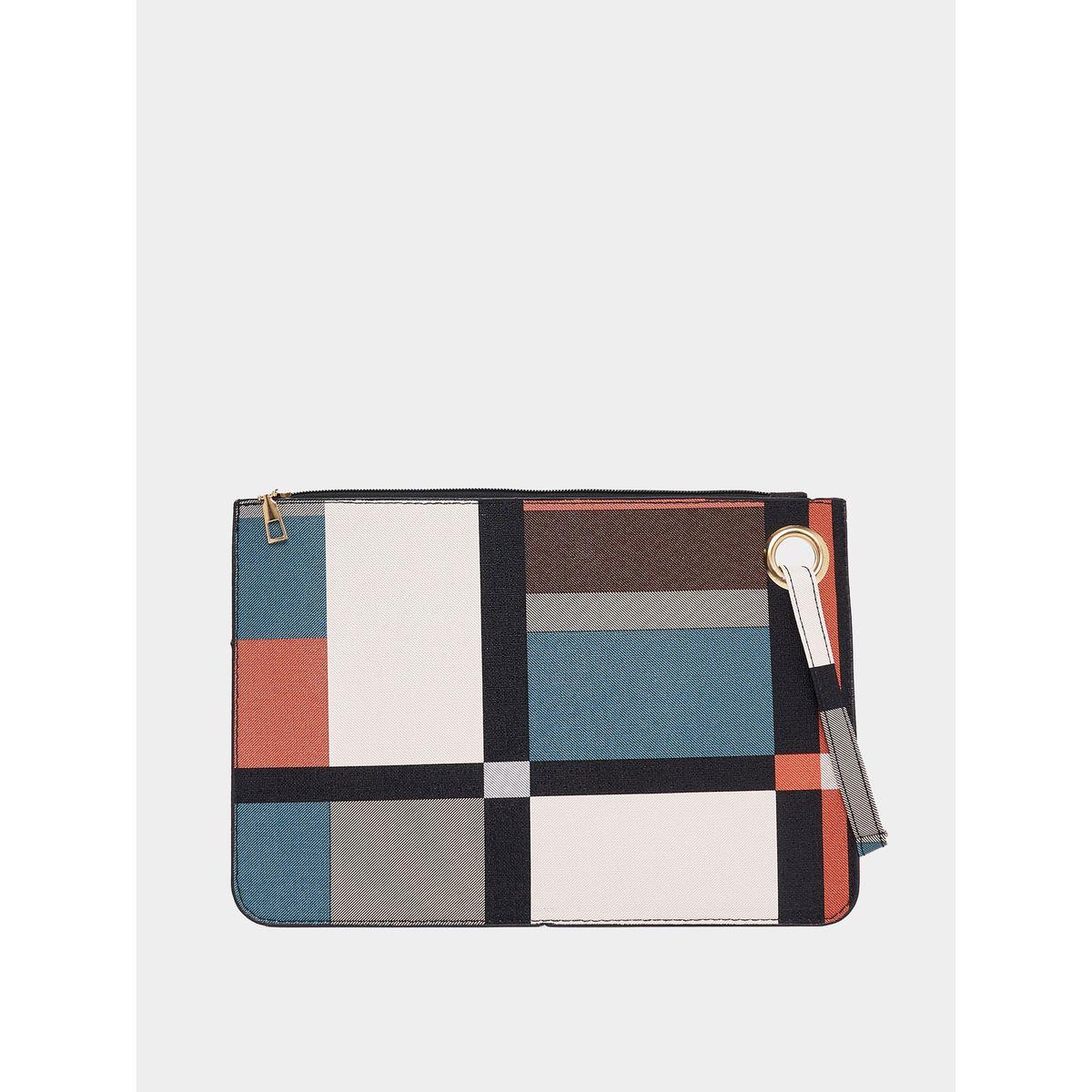 Styli Multi Striped Clutch with Zip Closure-women-bagsandwallets-handbags-image-4