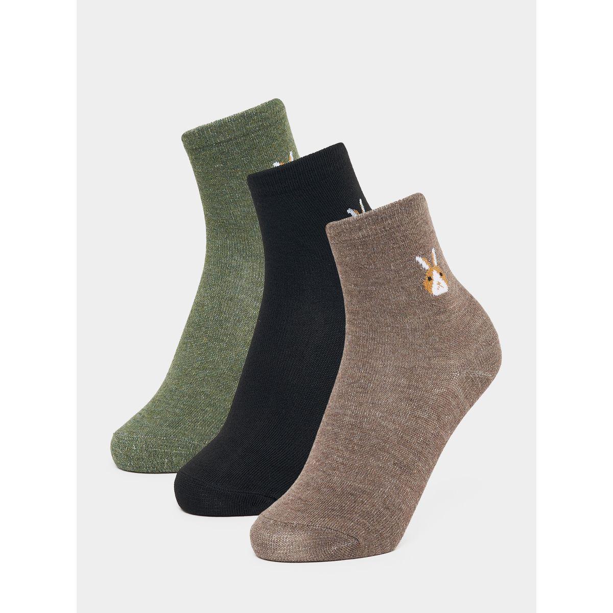 Styli Pack of 3 - Bunny Print Socks-women-socksandstockings-image-1