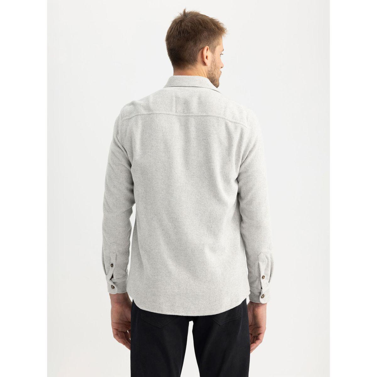 قميص بقصة عادية مع أكمام طويلة ديفاكتو × ستايلي-men-clothing-shirts-image-5