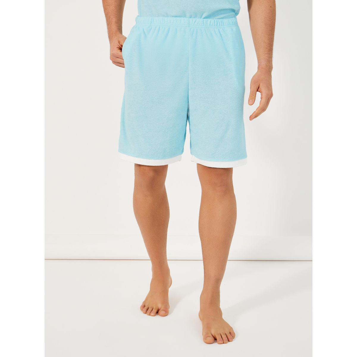 مجموعة من شورت مع تيشيرت بتفاصيل بارزة الملمس-men-clothing-nightwear-sets-image-5