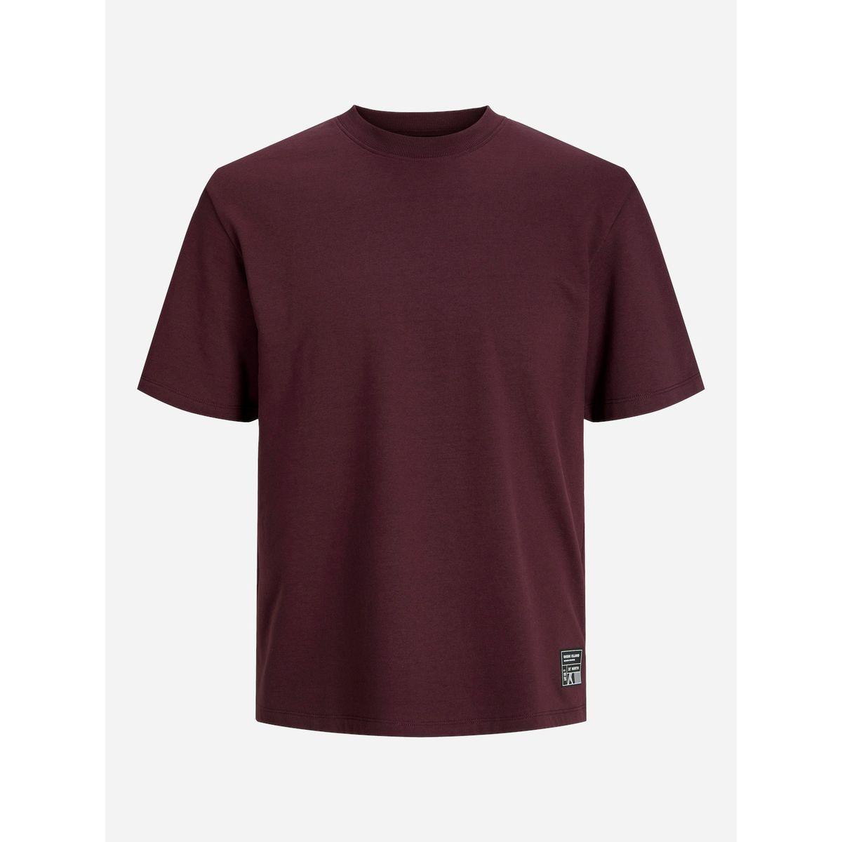 تيشيرت مزين بشارة وياقة دائرية-men-clothing-tshirtsandpolos-tshirts-image-1