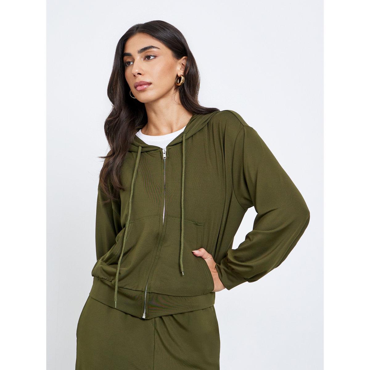 Styli Hooded Zip Through Sweatshirt and Joggers Co-Ords-women-clothing-coordsets-image-3